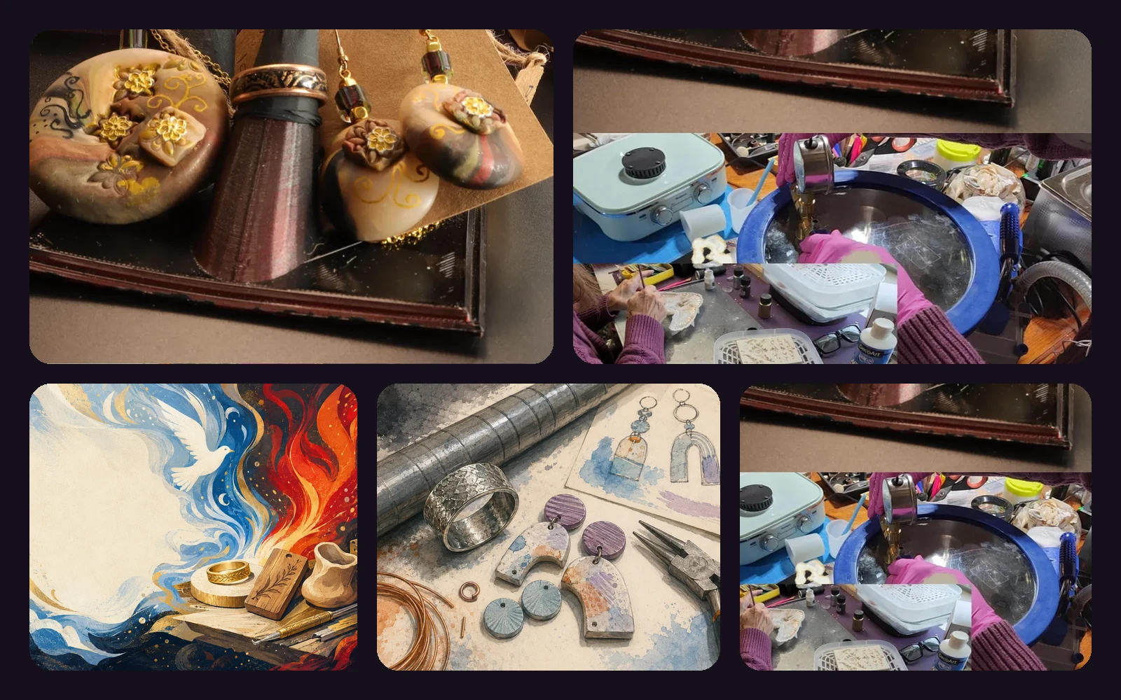 Representative Devil n Dove market and product display collage